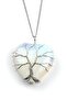 Synthetic Opal Natural Stone Heart Model Wire Wrapped Necklace