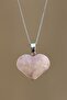 Flower Agate Natural Stone Heart Model Necklace