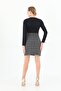X Modapo Women's Button Detailed Skirt Part Plaid Mini Office Dress - 6