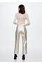 Metallic Look Trousers - 4