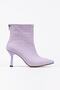 Leo Lilac Women's Boots with Lilac Skin Back Zipper Detail on the Front - 2