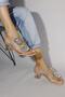 Nude Transparent Slippers with Buckle Detail