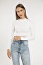 Women's Half Turtleneck Long Sleeve Crop Body - 2