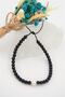 Non-Metal Anti-Allergic Bracelet with Pearl and Onyx Stones - 2