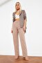 Taupe Wide Leg/Pleated Woven Pants TWOSS19WX0017 - 8