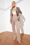 Taupe Wide Leg/Pleated Woven Pants TWOSS19WX0017 - 6