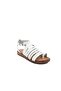 Women's White Genuine Leather Casual Sandals - 5