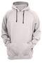 100% Cotton, 3 Ipl. Raised, Fully Fleece Inside, Very Thick (600 Gr) White Hooded Sweatshirt - 2