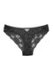 Black Lace Front Tulle Detail Women's Slip Women's Panties - 2
