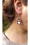 New Year's Themed Miyuki Earring with Penguin Figure - 2