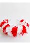 Red White Chiffon Floral Crystal Sparkling 23 April 29 October 19 May Celebration Ceremony School Crown - 2