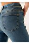 My Emma 90's Blue Snow Slit Lycra Super High Waist Loose Jeans - 4