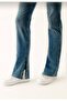 My Emma 90's Blue Snow Slit Lycra Super High Waist Loose Jeans - 6