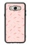 Glossy Phone Case for Samsung J7 (2016) with Powder Leaf Design