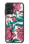 Samsung A-13 Glossy Phone Case with Fuchsia Floral Design