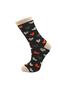 Women's Multicolored Heart Striped Patterned Cotton Socket Long Socks Pack of 4 - 2