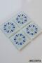 Glass Coaster| Acem Coffee Shop - Round Pattern - Blue| Set of 4| 10cm X 10cm - 4