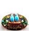 Blue Bird Floral Welcome Written Door Ornament - 2