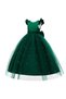 Emerald Green Long Pearl Detailed Skirt Girl's New Year's Graduation Birthday Party Evening Dress
