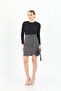 X Modapo Women's Button Detailed Skirt Part Plaid Mini Office Dress - 2