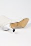 Leo White Women's Boots with White Leather Back Zipper Detail on the Front - 8