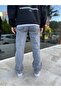 Gray Straight Long Leg Jeans - 3