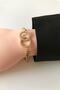 Zircon Stone Two Ring Double Model Chain Steel Bracelet - 2