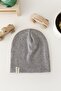 Black - Gray 2-Piece Ribbed Beret - 3
