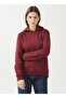 Hooded Collar Printed Red Women's Sweatshirt Gızmo-Sk022 - 2