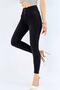 Women's Black, Skinny Leg and Slim Fit Full Lycra High Waist Three Button Jean Pants 90cm