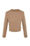 Brown Cropped Fitted Woven Jacket TWOAW23CE00252 - 8