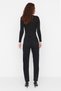 Women's Non-Fading Black Super High Waist Comfort Lycra Mom Denim Trousers Jeans (Perfect Fit) - 5