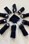 Navy Blue Chiffon Bride Groom Halay Handkerchief, Gift Handkerchief 10 Pieces, Wedding Henna Circumcision Engagement Circumcision