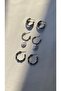 Silver 3 Pairs Antique Pearl Detail Tyberissos Earrings Set
