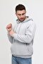 Gray Three Thread Unisex Hooded Kangaroo Pocket Sweatshirt - 4