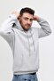 Gray Three Thread Unisex Hooded Kangaroo Pocket Sweatshirt - 6