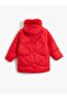 Long Puffer Jacket with Hooded Faux Fur Detail - 2