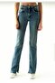 My Emma 90's Blue Snow Slit Lycra Super High Waist Loose Jeans - 7