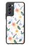 حافظة هاتف Tecno Camon 18 اللامعة بتصميم زهور صغيرة