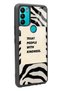 General Mobile Gm 21 Plus Glossy Phone Case with Zebra Motto Design - 2