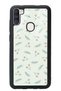 Glossy Phone Case for Samsung A11 Green Leaf Design