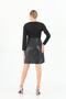 X Modapo Women's Chain Detailed Skirt Side Leather Mini Office Dress - 5