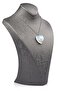 Synthetic Opal Natural Stone Heart Model Wire Wrapped Necklace - 3