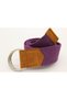 Unisex Leather Detailed Purple Canvas Sports Cloth Belt
