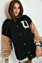 Unisex Hooded Back Embroidery College Jacket - 5