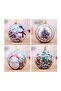 New Year Christmas Metal Box Pine Tree Ornament Ball Surprise Gift Box Snowman Patterned - 5