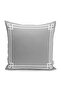 Digital Printed Pillow and Throw Pillow Cover with Modern Motif Frame Pattern on Gray Background