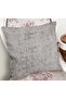 Antique Patterned Digital Printed Pillow and Throw Pillow Cover with Woven Motifs on Gray Background - 2