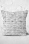 Black - White Antique Motif Paint Patterned Digital Printed Pillow Cushion Cover on the Floor - 3