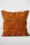 Gold Motif Dry Flower Patterned Digital Printed Pillow Cushion Cover on Tile Floor - 3